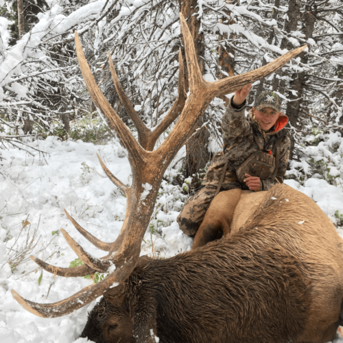 WRO Client With Late Season Bull Elk